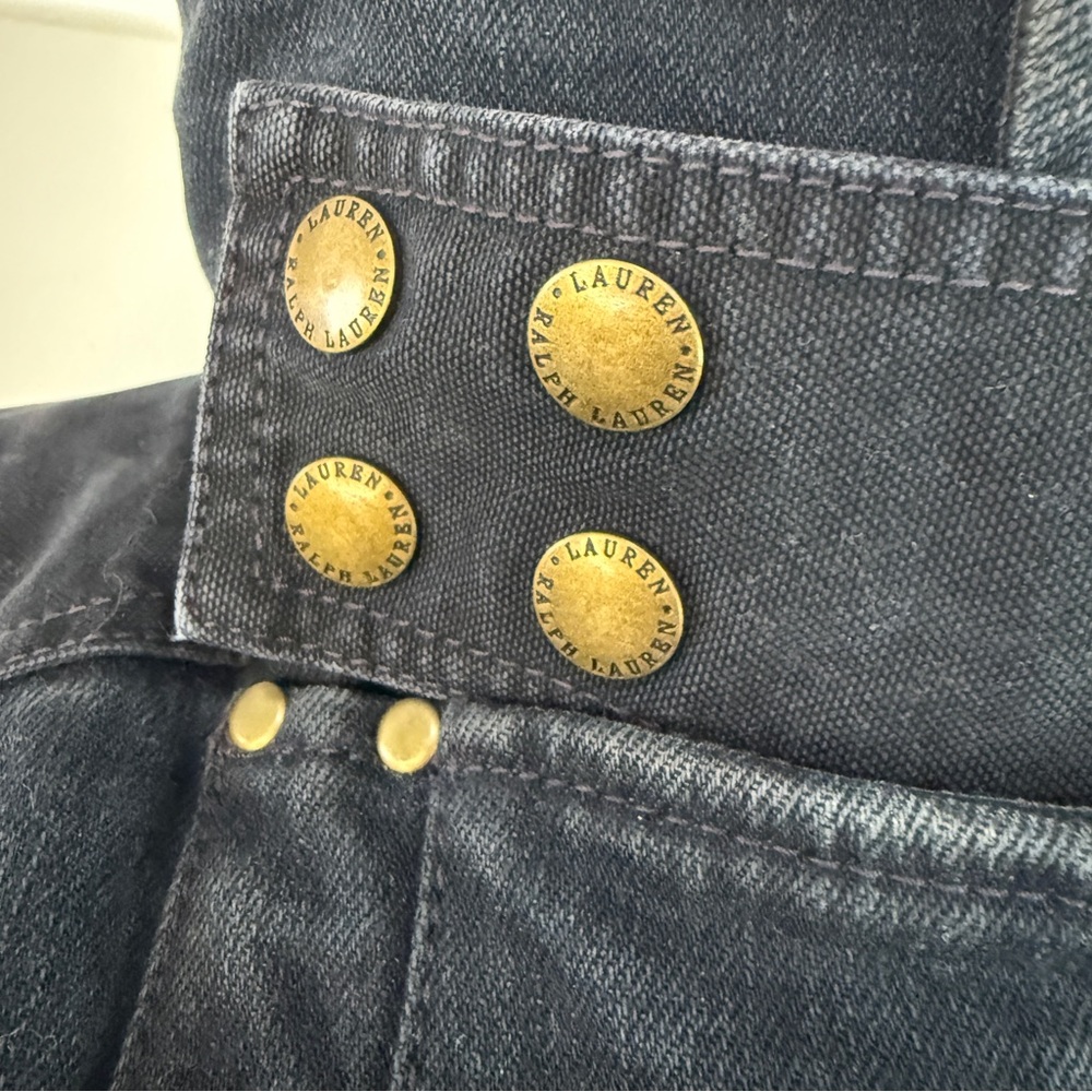 Ralph Lauren Rare Vintage Cortland Black Denim Field Jacket Fireman Toggle Small - Picture 5 of 10
